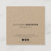 フラワーズクラフトカラフル紙スクエアビジネスカード スクエア名刺 (裏面)