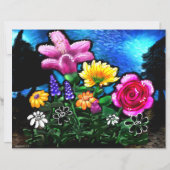 フラワーズグお洒落レープヒアシントスクラップブック紙 (正面)