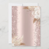 フラワーズグリッターパール&プロセッコブライダルシャワー 招待状 (裏面)