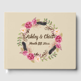 フラワーズゲスト素朴ブックボホフローラゲストブック ゲストブック