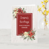 フラワーズコーチ素朴クリスマスホリデー カード (黄色い花)