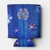 フラワーズスケッチブルーカスタムクーラーボックス 缶クーラー (裏面)