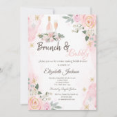 フラワーズスノーフレークスブランチ&バブリーブライダルシャワー 招待状 (正面)