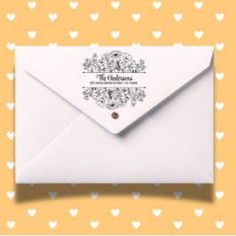 フラワーズスプリットモノグラムテーマ ラバースタンプ