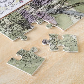 フラワーズタイムヴィンテージポケットウォッチスケッチ ジグソーパズル (側面)