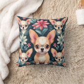 フラワーズチワフアペット クッション (ブランケット)