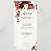 フラワーズテラコッタクリームバーガン結婚ディーズメニュー メニュー (正面/裏面)