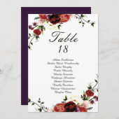 フラワーズテラコッタクリームブルゴーニュ結婚ーズ 案内状 (正面/裏面)