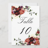 フラワーズテラコッタクリームブルゴーニュ結婚ーズ 案内状 (正面)