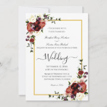 フラワーズテラコッタクリームブルゴーニュ結婚ーズ