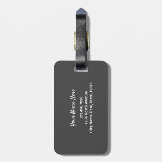 フラワーズディンティ金ゴールドマルーン ラゲッジタグ (裏面縦)