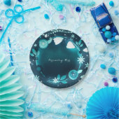 フラワーズナイト白熱［赤熱］光を放つ庭園の結婚式披露宴 ペーパープレート (パーティー)