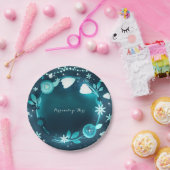 フラワーズナイト白熱［赤熱］光を放つ庭園の結婚式披露宴 ペーパープレート (パーティー)