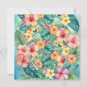 フラワーズハカラフルワイ誕生日 サンキューカード (裏面)