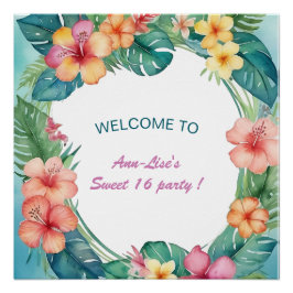 フラワーズハカラフルワイ誕生日 ポスター