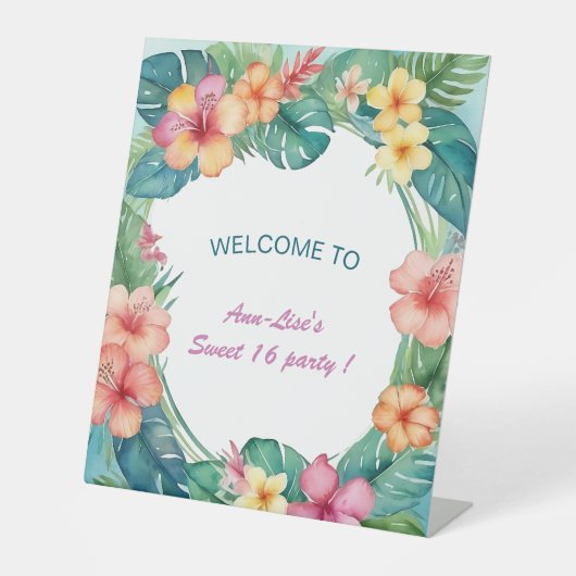 フラワーズハカラフルワイ誕生日 台座サイン (正面)