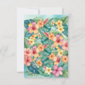 フラワーズハカラフルワイ誕生日 招待状 (裏面)