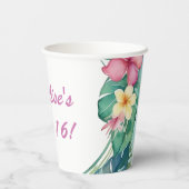フラワーズハカラフルワイ誕生日 紙コップ (裏面)