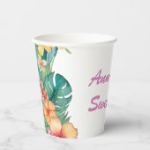 フラワーズハカラフルワイ誕生日 紙コップ (正面)