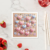 フラワーズハートカクテルナプキンス スタンダードカクテルナプキン (インサイチュ)