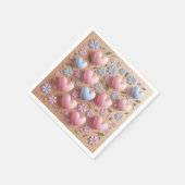 フラワーズハートカクテルナプキンス スタンダードカクテルナプキン (角)