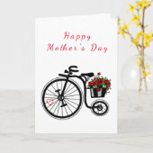 フラワーズバイクマザーズデイカード カード (黄色い花)