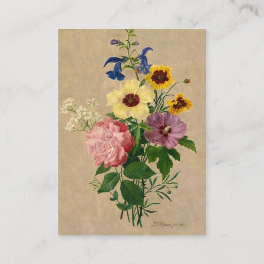 フラワーズバイピエールジョセフレドゥート 名刺 (裏面)