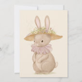 フラワーズバンニーズファースト誕生日 招待状 (裏面)