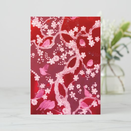 フラワーズバードさくらんぼ花赤面ピンク シーズンカード (スタンド正面)