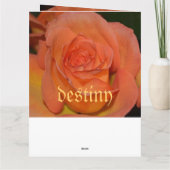 フラワーズパターンピースラブパーティーピースデスティニー サンキューカード (裏面)