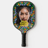 フラワーズピックボールパドルで写真 ピックルボールラケット (裏面)