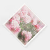 フラワーズピンクキャベツバラ紙ディナーナプキンズ (コーナー)