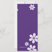 フラワーズブモダンライダルシャワー招待状パープル 招待状 (裏面)