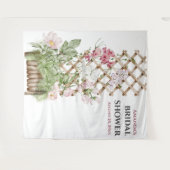 フラワーズブライダルシャワーフォトブース背景 タペストリー (正面(横))