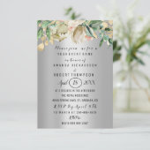 フラワーズブランチシルバー結婚金ゴールド記念日 招待状 (スタンド正面)