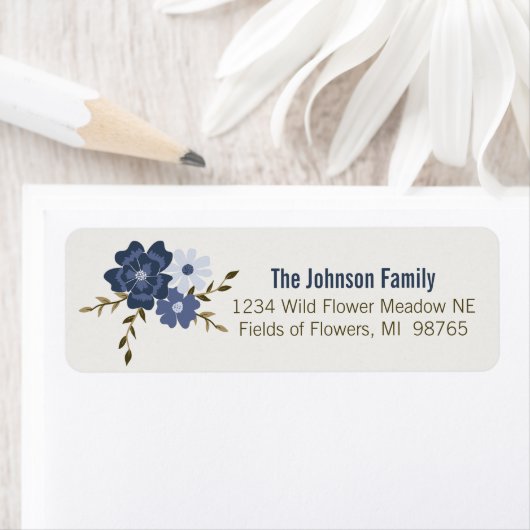 フラワーズブルーつる植物植物学 ラベル (インサイチュ)