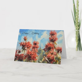 フラワーズブルースカイ – 誕生日カード カード