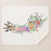 フラワーズブーケギラフェシェルパブランケット シェルパブランケット (正面(横))