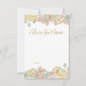 フラワーズベカラフルビーシャワーアドバイスカード 招待状 (正面)