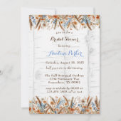 フラワーズホワイト樺の木ツリーブライダルシャワー 招待状 (正面)