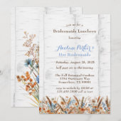 フラワーズホワイト樺の木ツリーブリデスメイドルチョン 招待状 (正面/裏面)