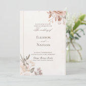 フラワーズボホパープル結婚式招待状 招待状 (スタンド正面)