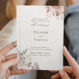 フラワーズボホパープル結婚式招待状 招待状