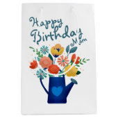 フラワーズマムの水やり缶ハッピーバースデー ミディアムペーパーバッグ (正面)