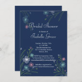 フラワーズモダンフローラブライダルシャワー招待状 招待状 (正面/裏面)