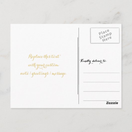 フラワーズヴィンテージファインアート油絵パーソナライズされた画 ポストカード (裏面)