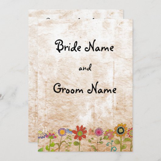 フラワーズ招待状 招待状 (正面/裏面)