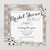 フラワーズ素朴ブライダルシャワーブランチ招待状 招待状 (正面/裏面)