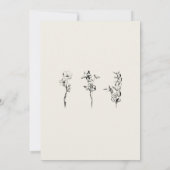 フラワーズ結婚式招待状アート 招待状 (裏面)