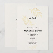 フラワーズ結婚式招待状アート 招待状 (正面/裏面)